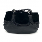 Bottega Veneta black suede and leather