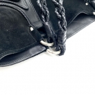 Bottega Veneta black suede and leather