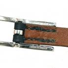 Brazalete Hermès de cuero negro