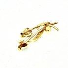 Spilla vintage in oro con diamanti taglio brillante, zaffiro e perla