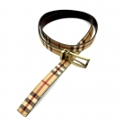 Burberry cintura in tessuto Check e pelle