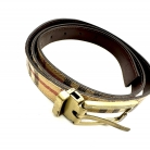Burberry cintura in tessuto Check e pelle