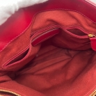 Burberry Tote Bag en lona con detalles en cuero rojo