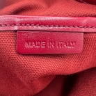 Burberry Tote Bag en lona con detalles en cuero rojo