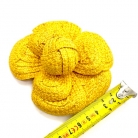 yellow raffia Chanel Camellia