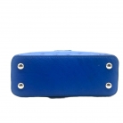 Capucines Mini in blue ostrich leather