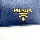 Porta carte Prada blu navy
