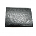 CARTERA COMPACTA TWIST EN PIEL NEGRA EPI CON CHIP