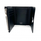 CARTERA COMPACTA TWIST EN PIEL NEGRA EPI CON CHIP