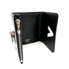 CARTERA COMPACTA TWIST EN PIEL NEGRA EPI CON CHIP