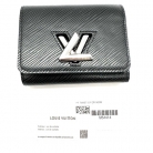 CARTERA COMPACTA TWIST EN PIEL NEGRA EPI CON CHIP