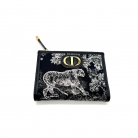 Portafoglio Dior 30 Montaigne Dahlia in jacquard blu