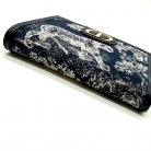Portafoglio Dior 30 Montaigne Dahlia in jacquard blu