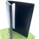 cartera gucci cuero negro sin uso