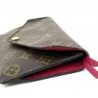 Louis Vuitton monogram canvas wallet with pink interior