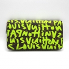 Cartera Louis Vuitton Zippy Monogram marrón y graffiti verde