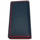 Portafoglio bifold lungo Louis Vuitton con logo Brazza blu navy.