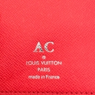 Portafoglio bifold lungo Louis Vuitton con logo Brazza blu navy.