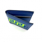 PORTAFOGLIO VERSACE IN PELLE BLU E TESSUTO VERDE