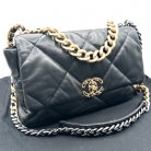 Chanel 19 black leather