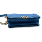 Chanel Boy pelle blu