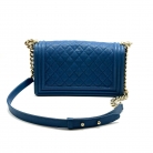 Chanel Boy pelle blu