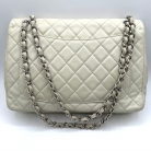 Chanel Classic Flap Jumbo bianco