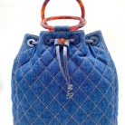 Chanel denim with tortoiseshell handles