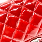 Chanel double flap red patent leather