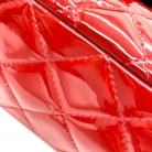 Chanel double flap red patent leather