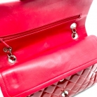 Chanel double flap red patent leather