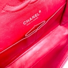Chanel double flap red patent leather
