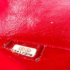 Chanel double flap red patent leather