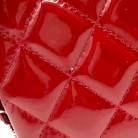 Chanel double flap red patent leather