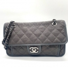 Chanel gray caviar leather