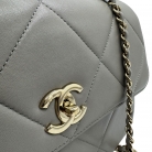 Chanel Trendy CC Top Handle in pelle grigia