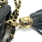 Chanel vintage black leather