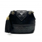 Chanel vintage black leather