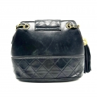 Chanel vintage black leather