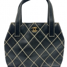 Chanel Wild Stitch cuero negro