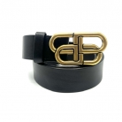 Balenciaga BB Black Leather Belt