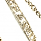 Cinturón Chanel con pedrería