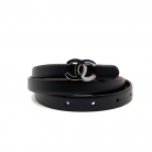Cinturón Chanel reversible con hebilla CC