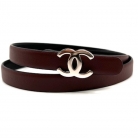 Cinturón Chanel reversible con hebilla CC