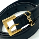 Saint Laurent Cassandre leather Belt