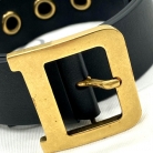 Cintura in pelle nera Dior