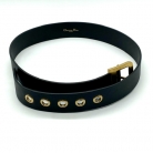 Cintura in pelle nera Dior