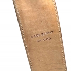 Black leather Dior belt with silver D-shaped buckle