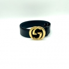 Cintura nera Gucci GG buckle