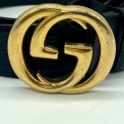 Cintura nera Gucci GG buckle